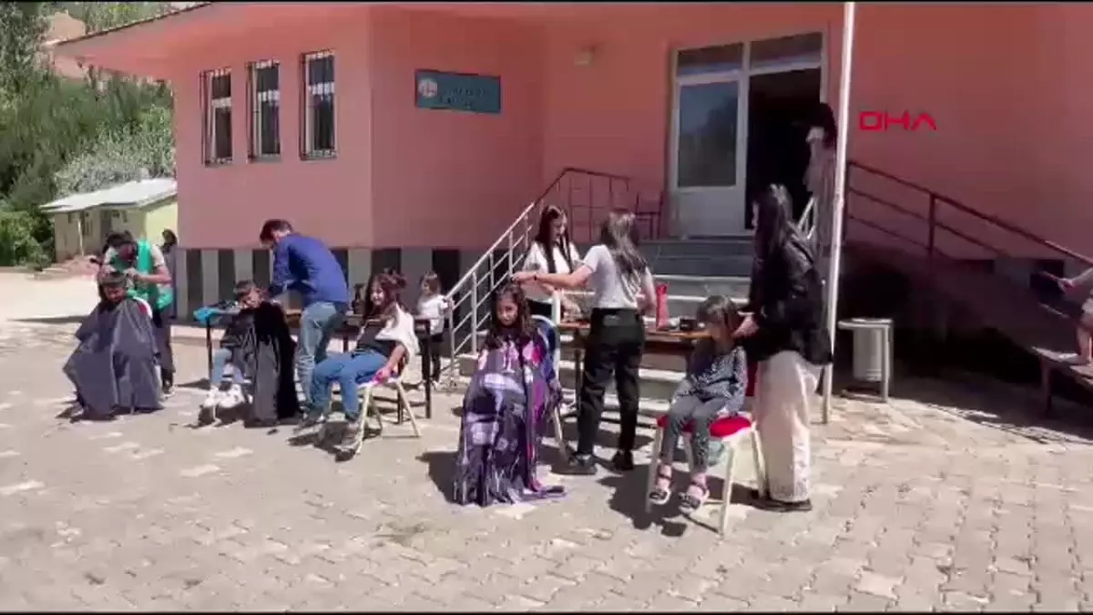 Hakkari’de Hükümlülerden Öğrencilere Saç Bakımı Projesi