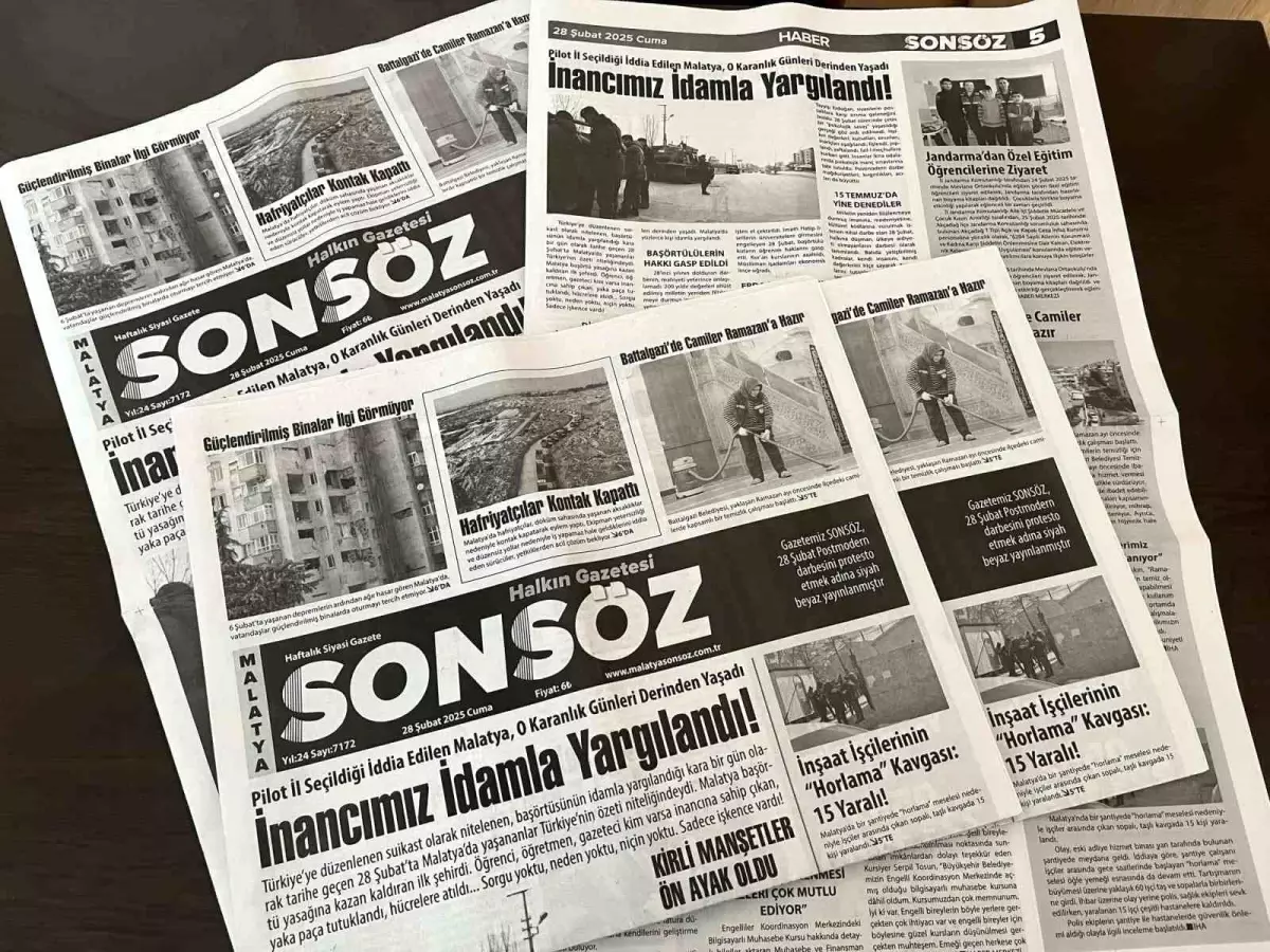 Sonsöz Gazetesi’nden 28 Şubat Anması